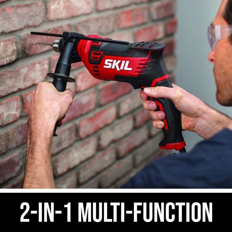 SKIL مثقاب مطرقي سلكي 7.5 أمبير 1/2 بوصة مع مجموعة 100 قطعة من رؤوس المثاقب مع سرعة متغيرة - HD182002 - Image 3